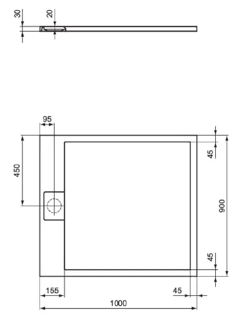 Ideal Standard - i.Life - Zuhanytálca betét - T5231FS – 2. kép