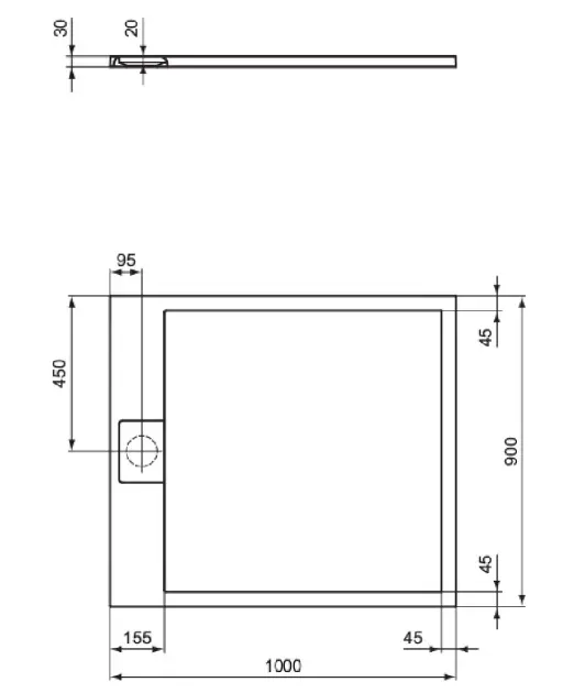 Ideal Standard - i.Life - Zuhanytálca betét - T5231FV – 2. kép