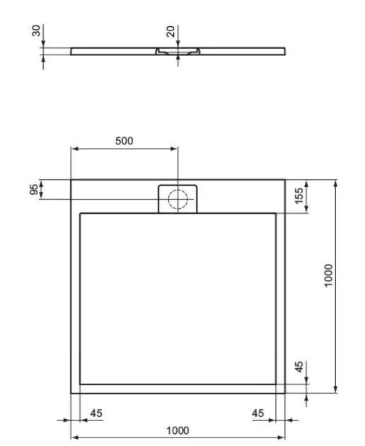Ideal Standard - i.Life - Zuhanytálca betét - T5234FR – 2. kép