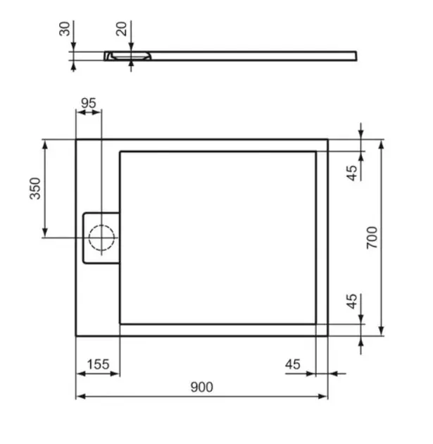 Ideal Standard - i.Life - Zuhanytálca betét - T5237FR – 2. kép