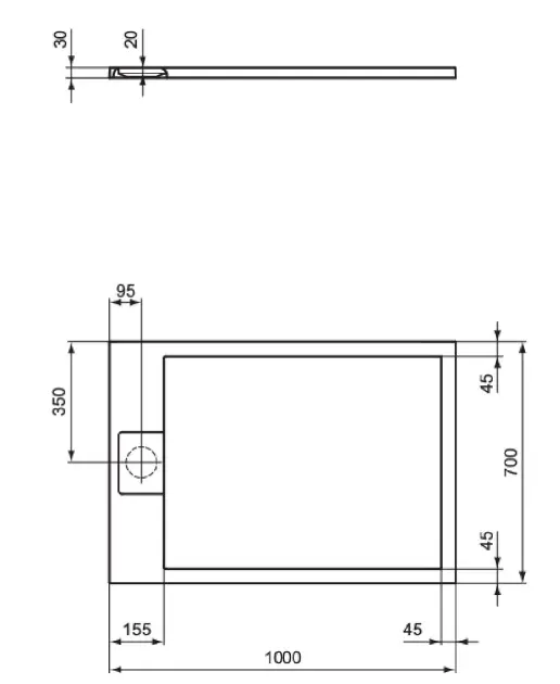 Ideal Standard - i.Life - Zuhanytálca betét - T5240FR – 2. kép