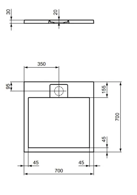 Ideal Standard - i.Life - Zuhanytálca betét - T5246FR – 2. kép
