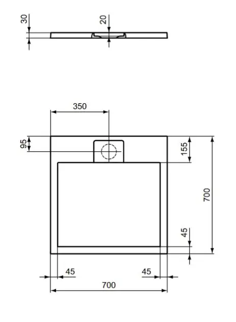Ideal Standard - i.Life - Zuhanytálca betét - T5246FV – 2. kép