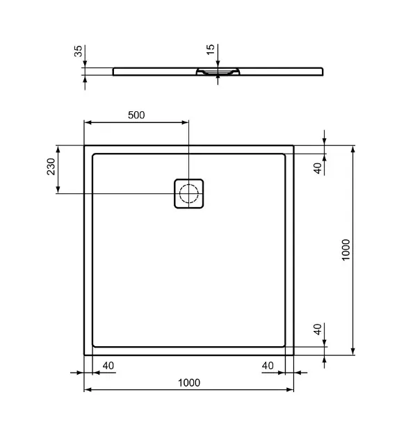 Ideal Standard - Ultra Flat Evo - Zuhanytálca betét - T542401 – 2. kép