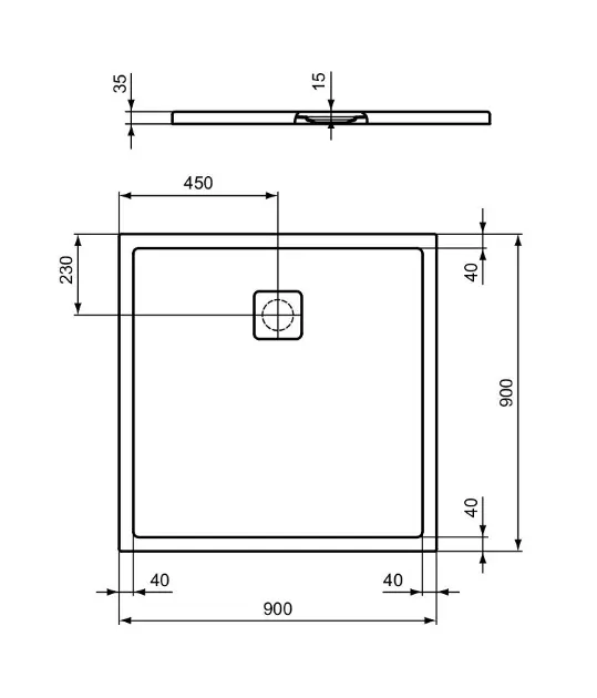 Ideal Standard - Ultra Flat Evo - Zuhanytálca betét - T5425FO – 2. kép