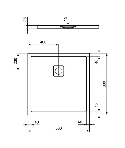 Ideal Standard - Ultra Flat Evo - Zuhanytálca betét - T542601 – 2. kép