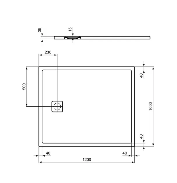 Ideal Standard - Ultra Flat Evo - Zuhanytálca betét - T543701 – 2. kép