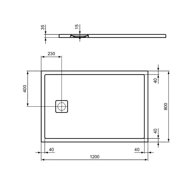 Ideal Standard - Ultra Flat Evo - Zuhanytálca betét - T543901 – 2. kép