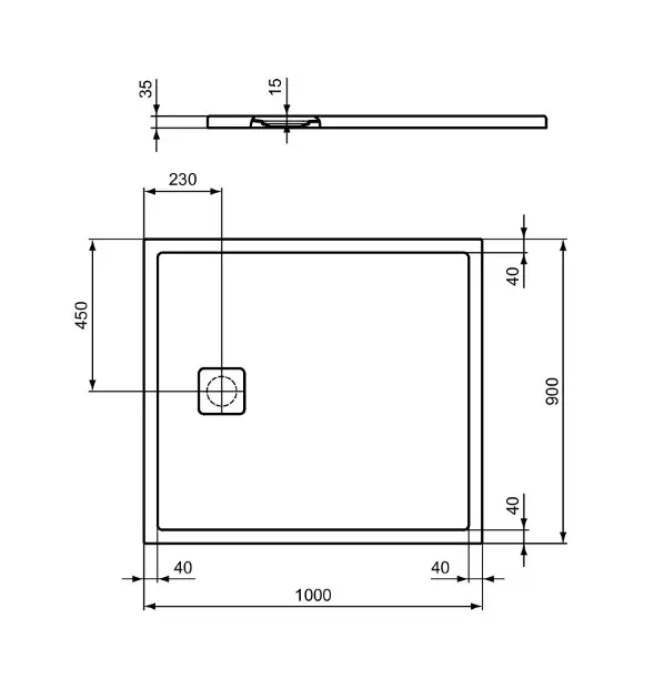 Ideal Standard - Ultra Flat Evo - Zuhanytálca betét - T544101 – 2. kép