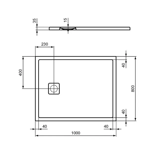 Ideal Standard - Ultra Flat Evo - Zuhanytálca betét - T544201 – 2. kép
