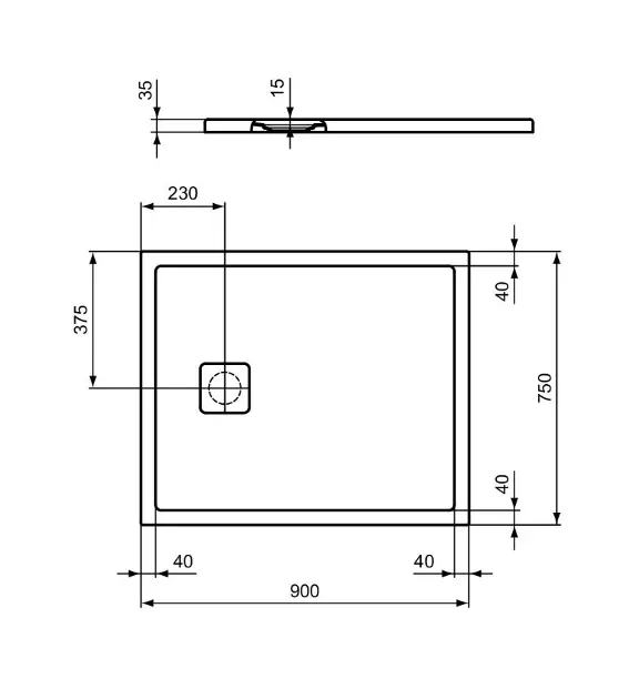 Ideal Standard - Ultra Flat Evo - Zuhanytálca betét - T5445FO – 2. kép
