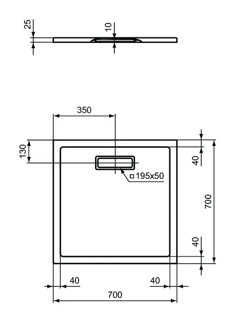 Ideal Standard - Ultra Flat New - Zuhanytálca betét - T4465V1 – 2. kép