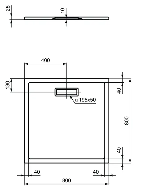 Ideal Standard - Ultra Flat New - Zuhanytálca betét - T446601 – 2. kép