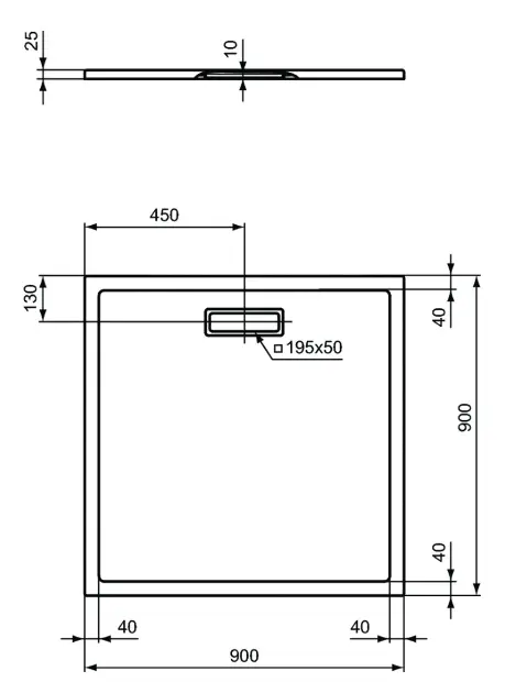 Ideal Standard - Ultra Flat New - Zuhanytálca betét - T446701 – 2. kép