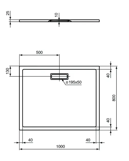 Ideal Standard - Ultra Flat New - Zuhanytálca betét - T4468V1 – 2. kép