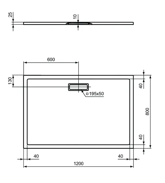 Ideal Standard - Ultra Flat New - Zuhanytálca betét - T446901 – 2. kép