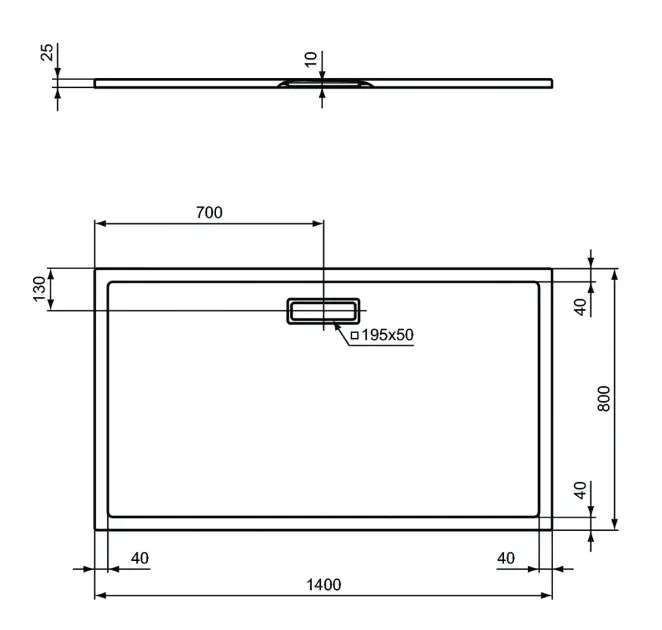 Ideal Standard - Ultra Flat New - Zuhanytálca betét - T447001 – 2. kép