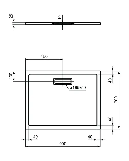 Ideal Standard - Ultra Flat New - Zuhanytálca betét - T4474V1 – 2. kép