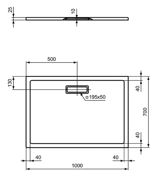 Ideal Standard - Ultra Flat New - Zuhanytálca betét - T447501 – 2. kép