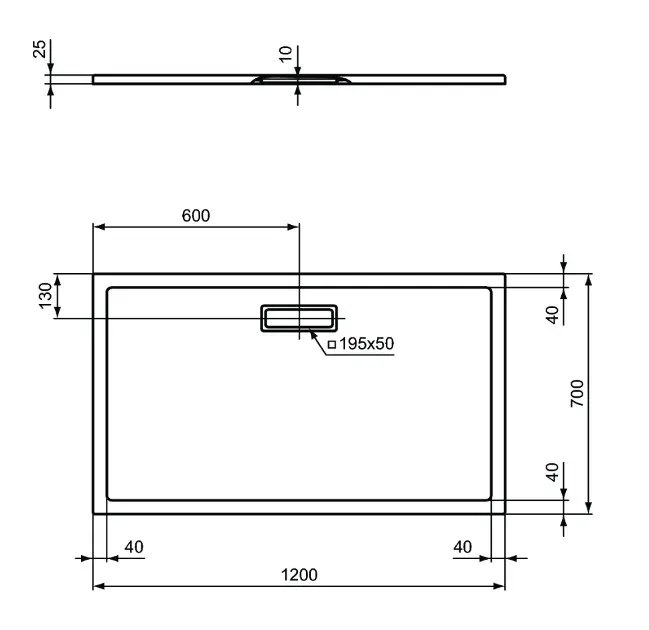 Ideal Standard - Ultra Flat New - Zuhanytálca betét - T447601 – 2. kép