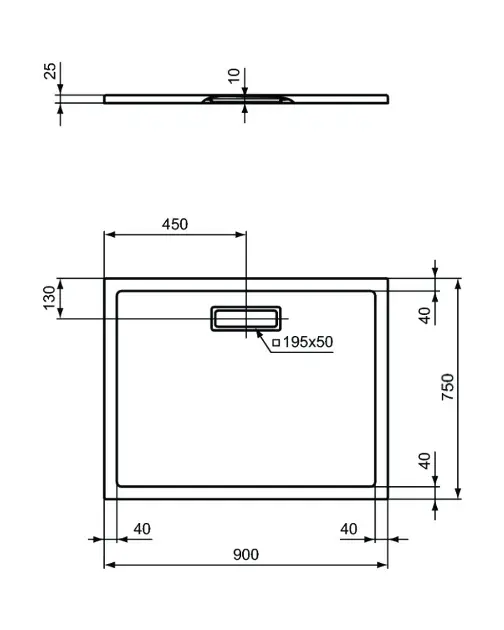 Ideal Standard - Ultra Flat New - Zuhanytálca betét - T448001 – 2. kép