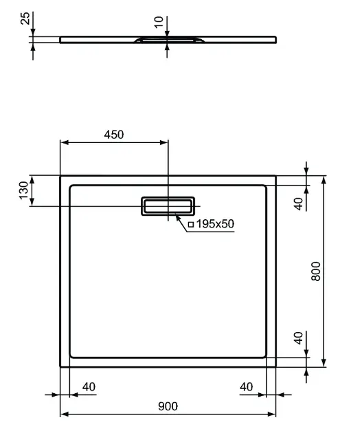 Ideal Standard - Ultra Flat New - Zuhanytálca betét - T448101 – 2. kép