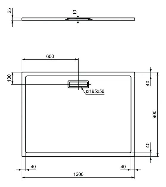 Ideal Standard - Ultra Flat New - Zuhanytálca betét - T4483V3 – 2. kép