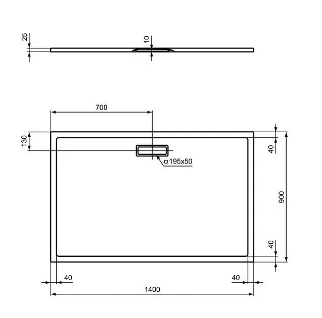 Ideal Standard - Ultra Flat New - Zuhanytálca betét - T4484V1 – 2. kép