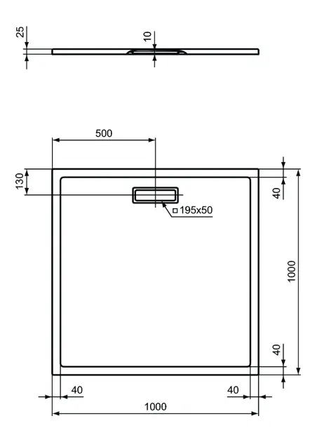 Ideal Standard - Ultra Flat New - Zuhanytálca betét - T4488V1 – 2. kép