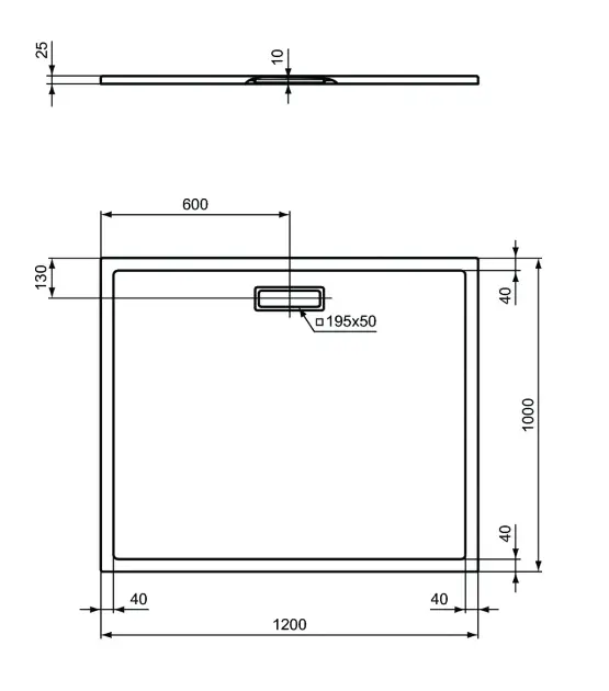 Ideal Standard - Ultra Flat New - Zuhanytálca betét - T448901 – 2. kép