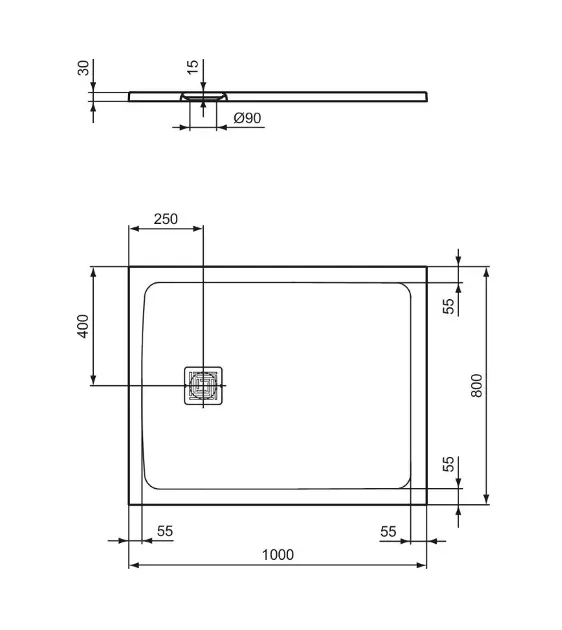 Ideal Standard - Ultra Flat S + - Zuhanytálca betét - T5596FR – 2. kép