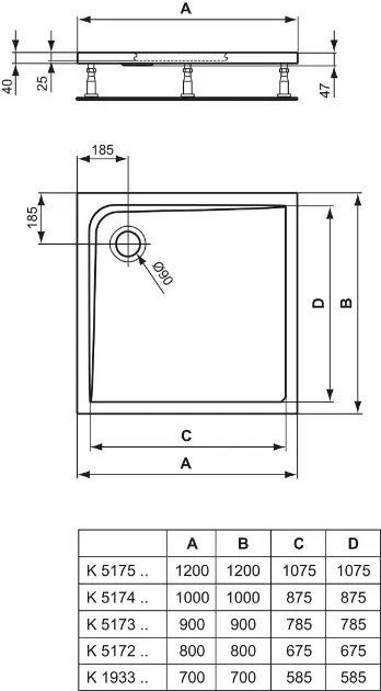 Ideal Standard - Ultra Light - Zuhanytálca betét - K517401 – 2. kép