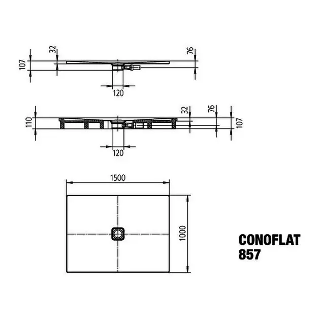 Kaldewei - Avantgarde - Zuhanytálca betét - 467348043001 – 2. kép