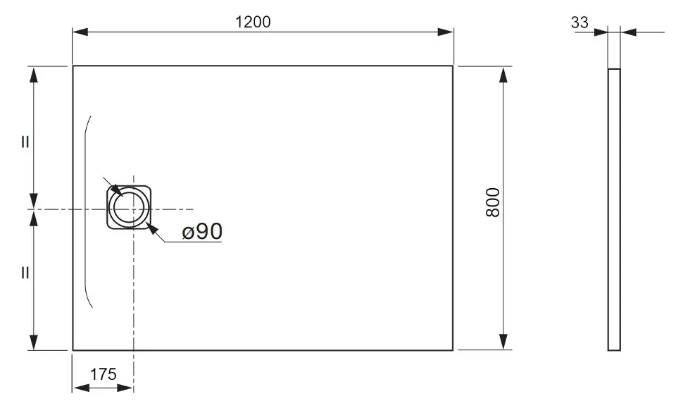 Laufen - Pro - Zuhanytálca betét - H2109520800001 – 2. kép