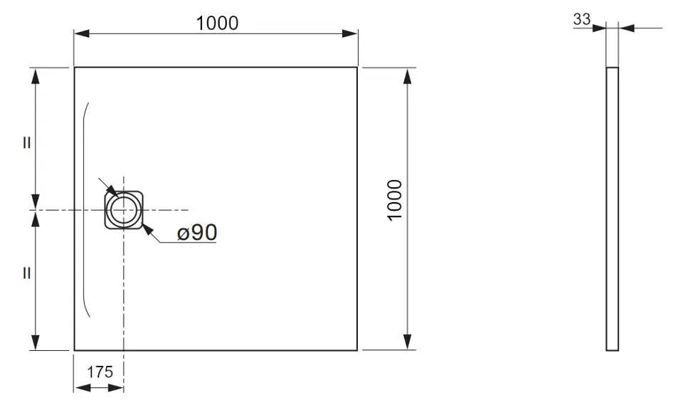 Laufen - Pro - Zuhanytálca betét - H2119520800001 – 2. kép