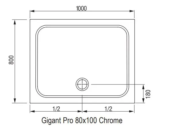 Ravak - Galaxy Pro Chrome - Zuhanytálca betét - XA04A401010 – 2. kép