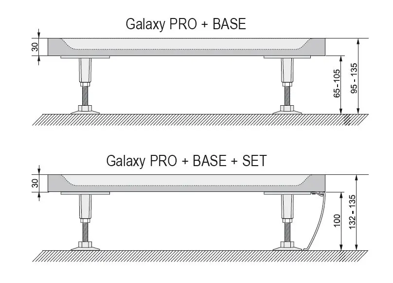 Ravak - Galaxy Pro Flat - Zuhanytálca betét - XA03A411010 – 4. kép