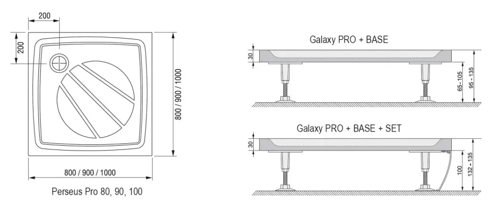 Ravak - Galaxy Pro - Zuhanytálca betét - XA034401010 – 2. kép