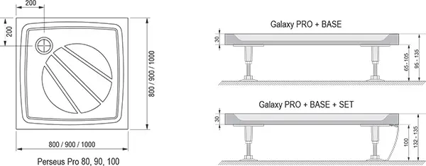 Ravak - Galaxy Pro - Zuhanytálca betét - XA03AA01010 – 2. kép