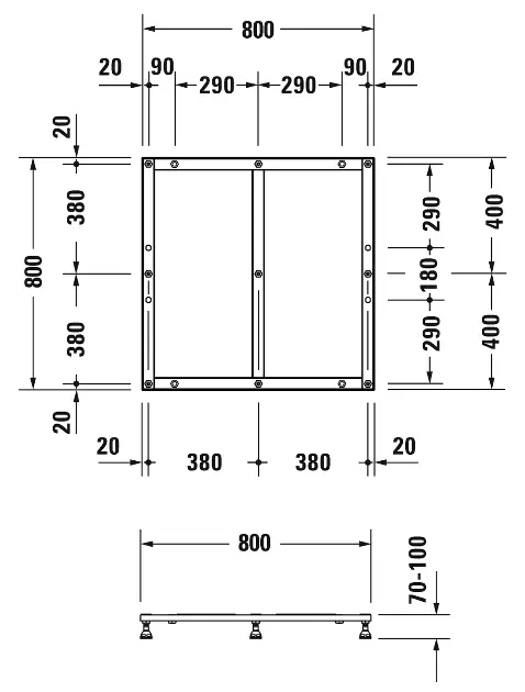 Duravit - Equipment and accessories - Zuhanytálca kiegészítők - 791373000000000 – 2. kép