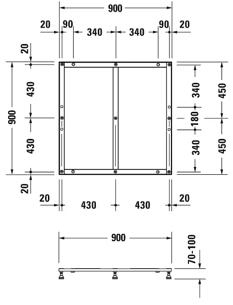 Duravit - Equipment and accessories - Zuhanytálca kiegészítők - 791374000000000 – 2. kép