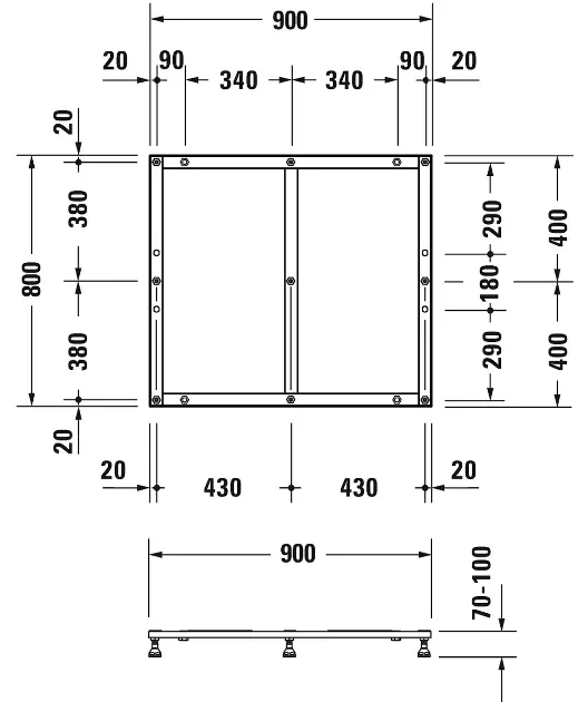 Duravit - Equipment and accessories - Zuhanytálca kiegészítők - 791378000000000 – 2. kép