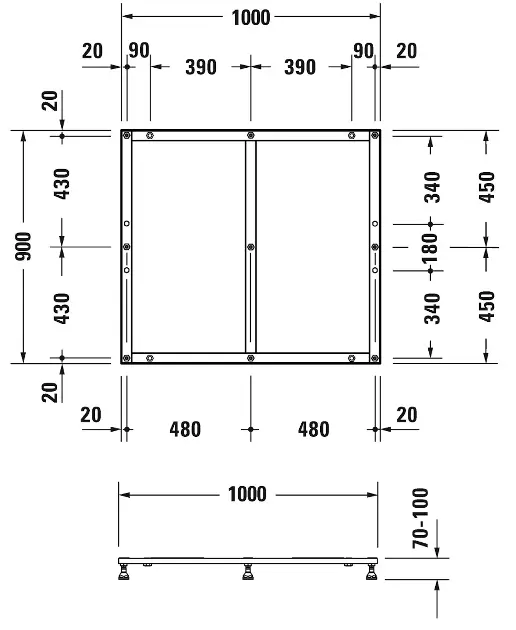 Duravit - Equipment and accessories - Zuhanytálca kiegészítők - 791381000000000 – 2. kép