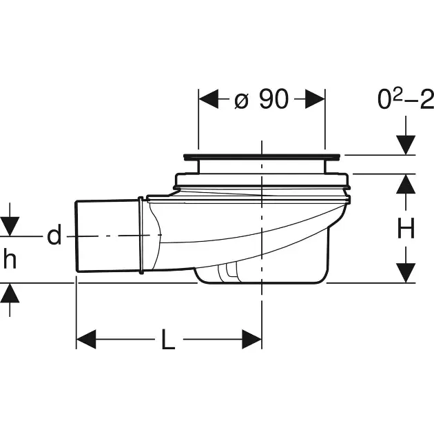 Geberit - Equipment and accessories - Zuhanytálca kiegészítők - 150.550.00.1 – 2. kép