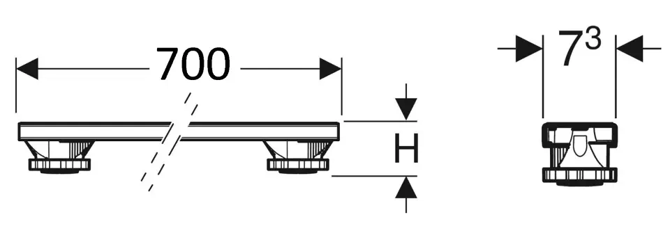 Geberit - Equipment and accessories - Zuhanytálca kiegészítők - 554.958.00.1 – 2. kép