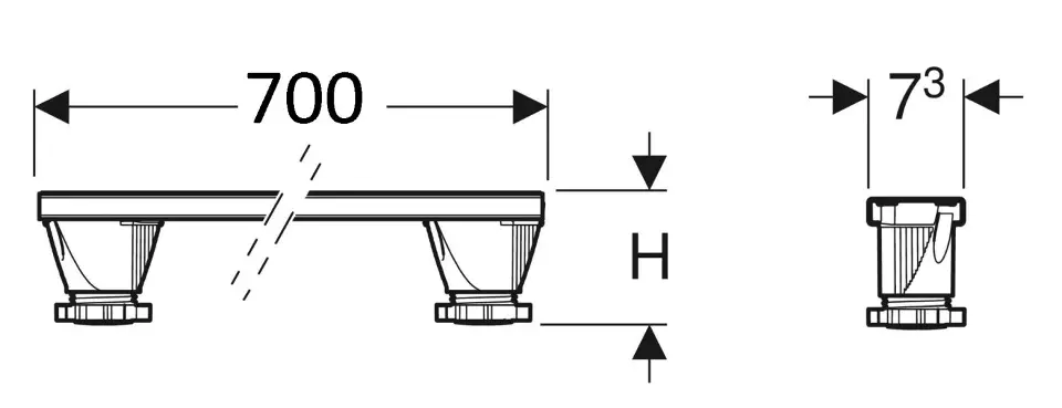 Geberit - Equipment and accessories - Zuhanytálca kiegészítők - 554.959.00.2 – 2. kép