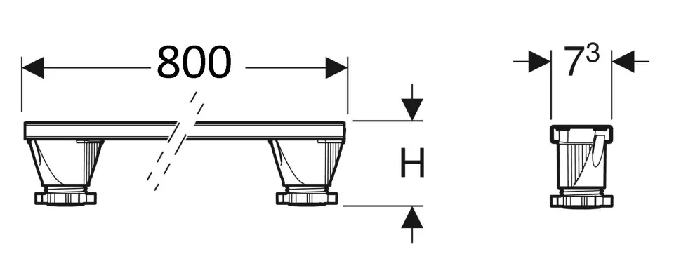 Geberit - Equipment and accessories - Zuhanytálca kiegészítők - 554.962.00.2 – 2. kép