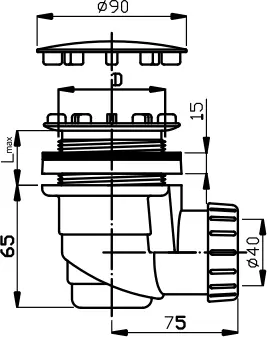 Novaservis - Waste traps - Zuhanytálca kiegészítők - 470,P – 2. kép
